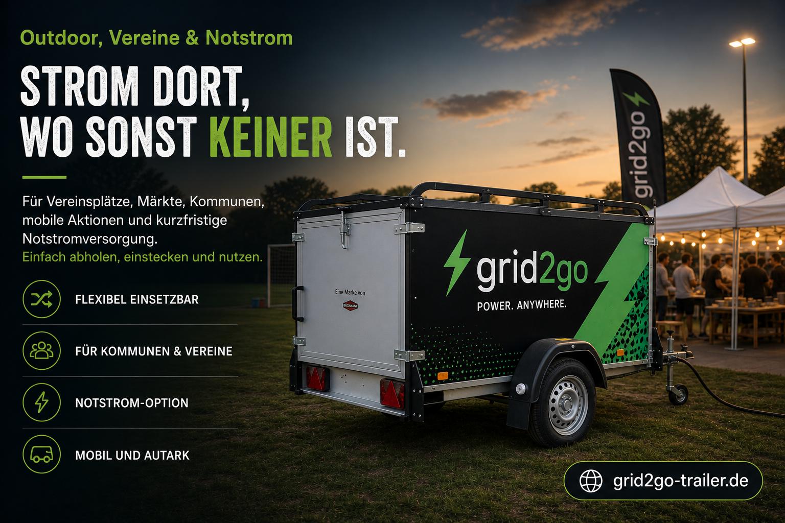 Outdoor Verein oder Notstrom Setup